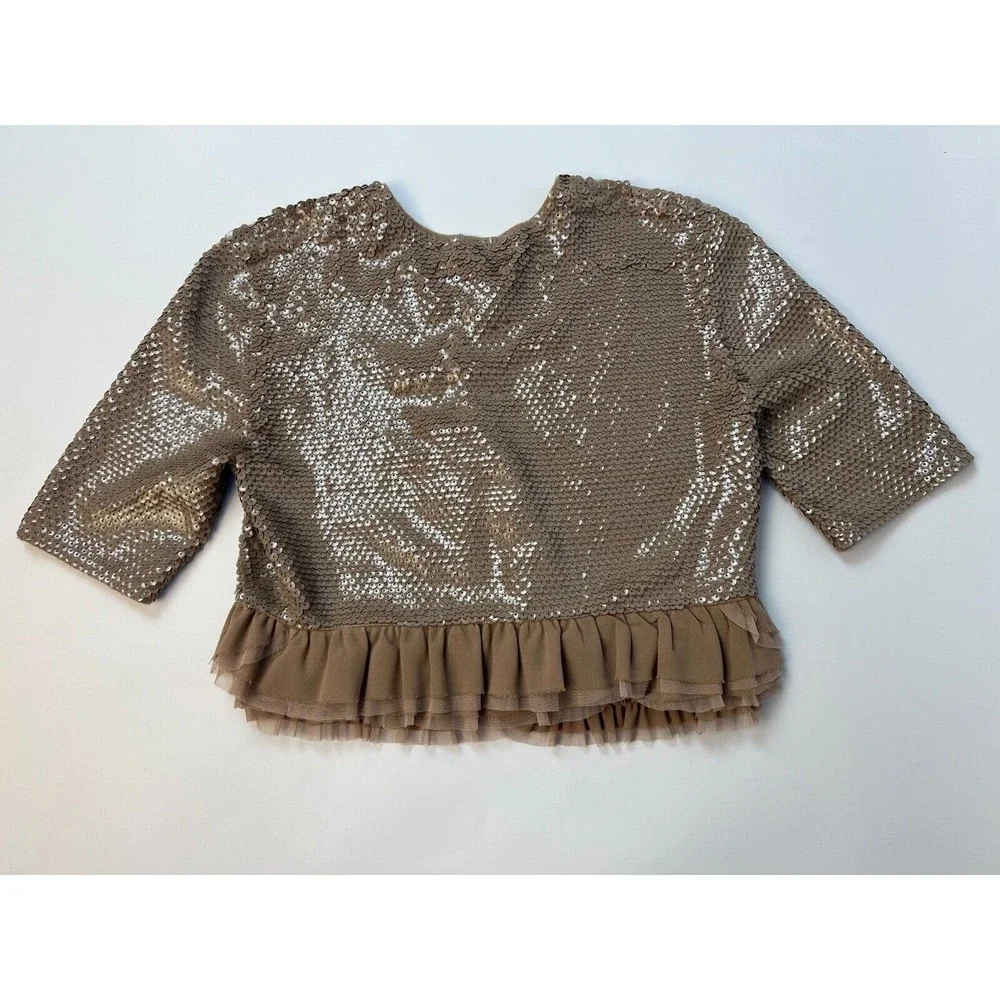 New BCBG Women Top XS Cropped Shrug Cardigan Short Sleeve Designer $248 now $99 - Picture 3 of 9